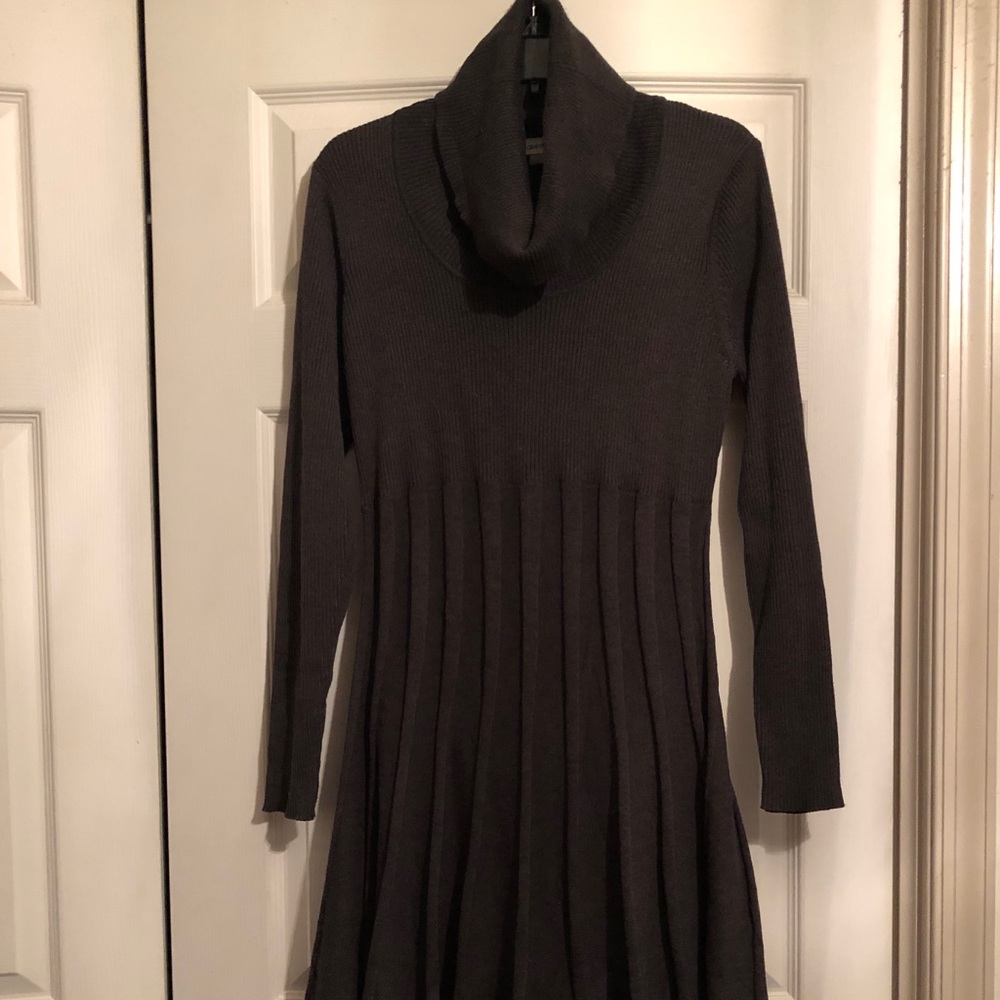 Calvin Klein XL Sweater Dress Cowl Neck Knit